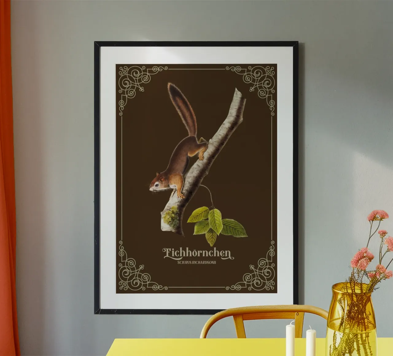 Eichhörnchen poster con telaio in alluminio da Luna & Noctua