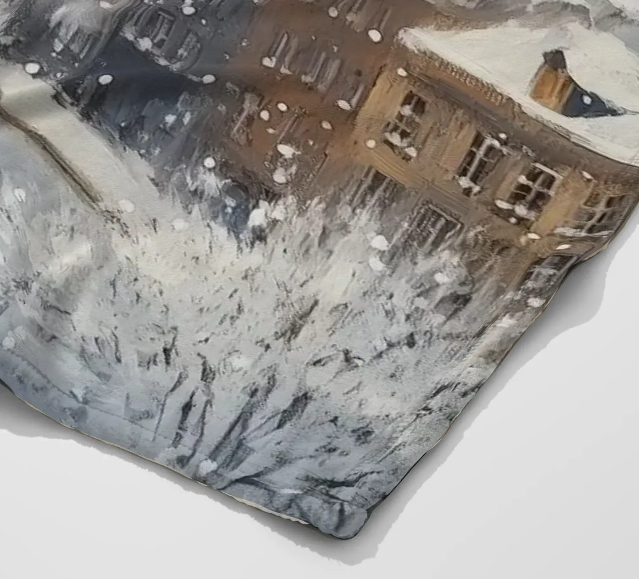 Il centro storico di Edimburgo innevato d'inverno coperta in pile da Melloi Art Print
