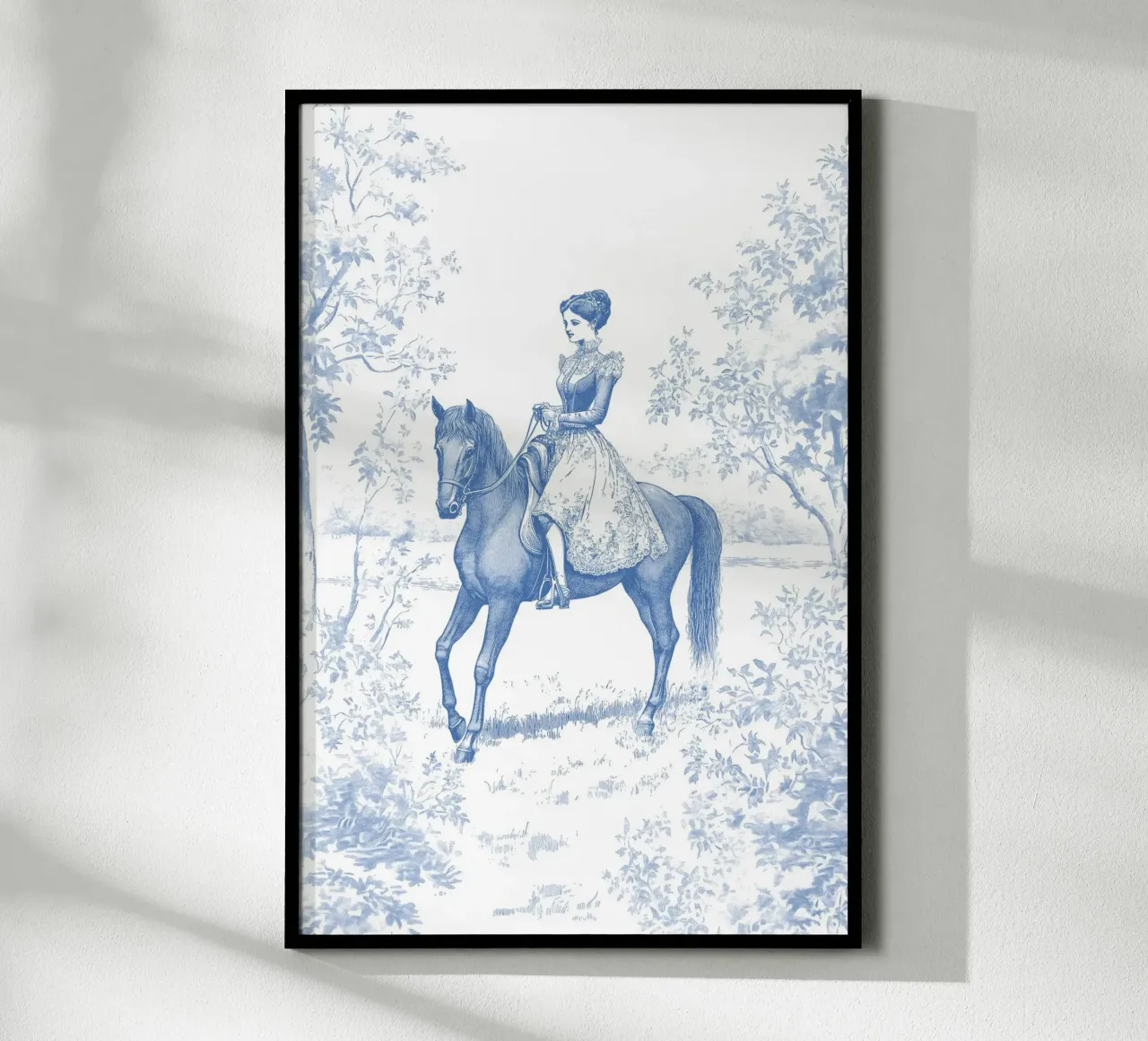 Signora vittoriana a cavallo poster da Melloi Art Print