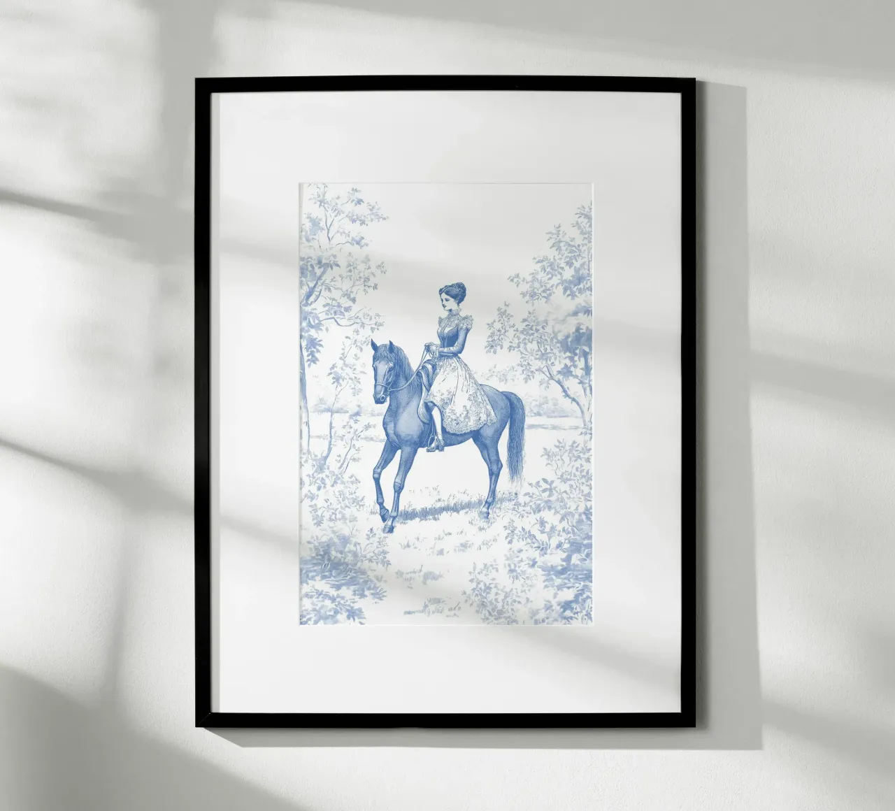 Signora vittoriana a cavallo poster da Melloi Art Print