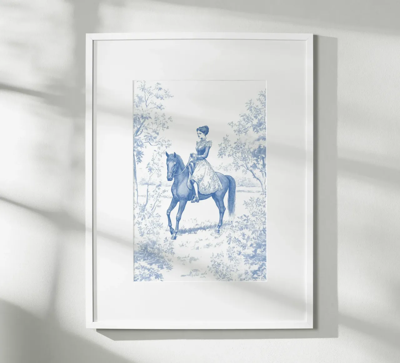 Signora vittoriana a cavallo poster da Melloi Art Print