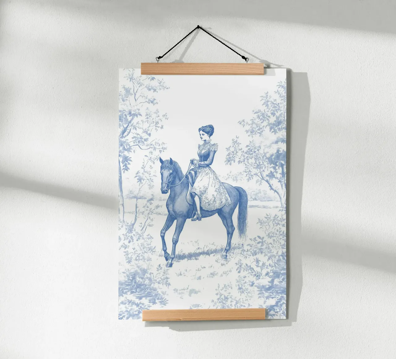 Signora vittoriana a cavallo poster da Melloi Art Print