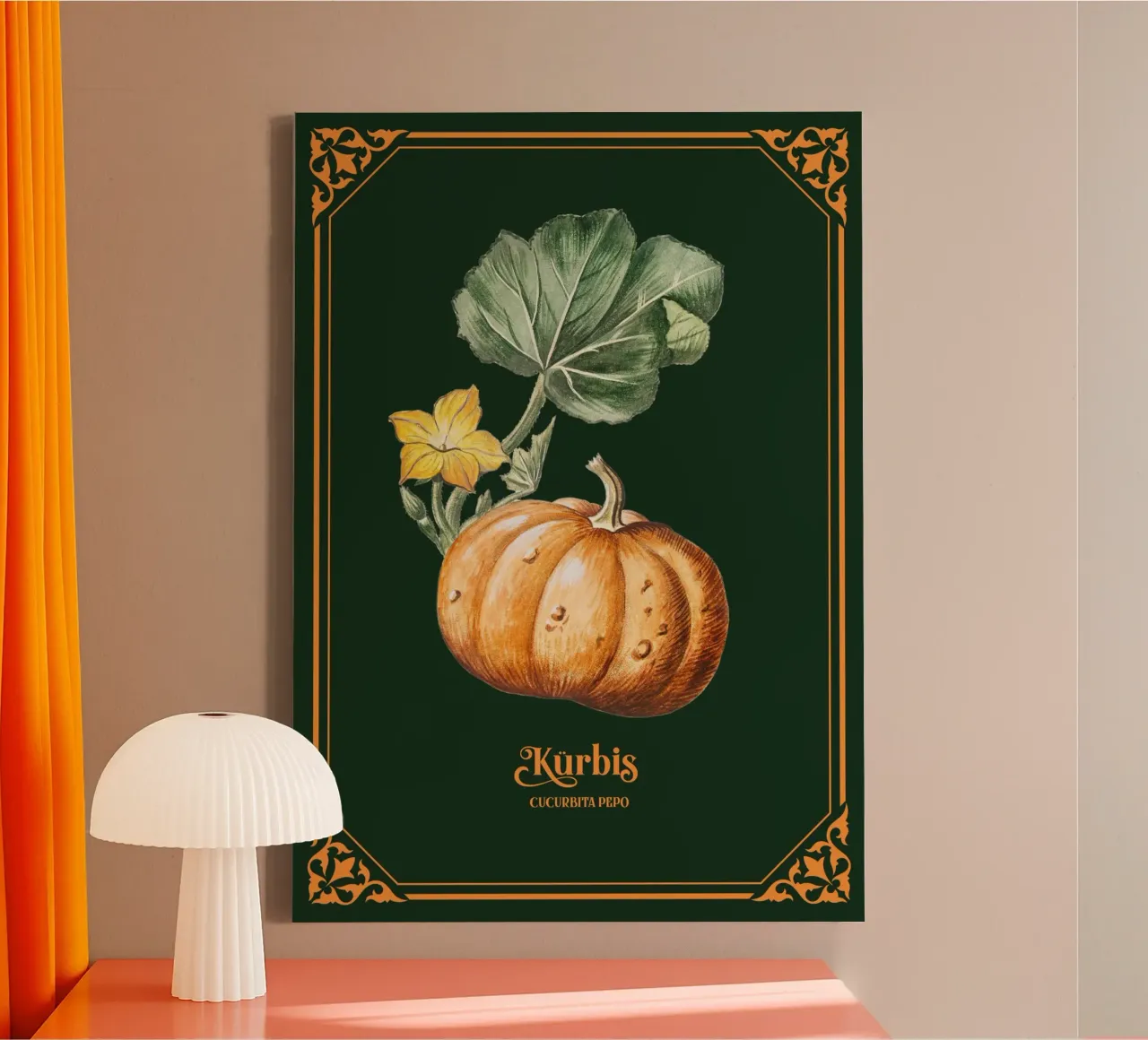 Kürbis tela con Cornice a cassetta da Luna & Noctua