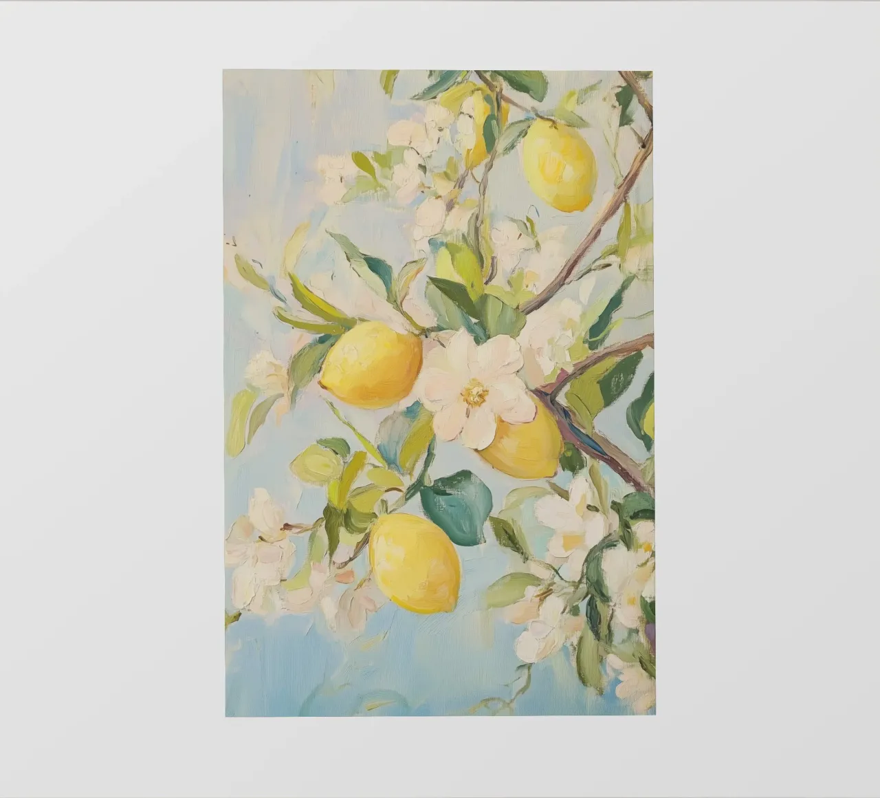 Fiori di limone telo in pvc da Melloi Art Print