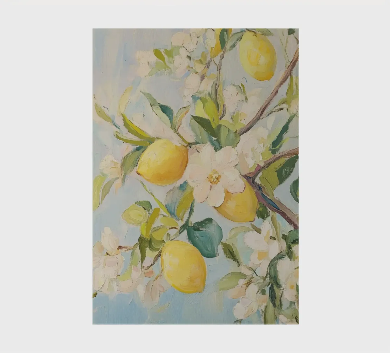 Lemon Tree Blossoms notebook by Melloi Art Print