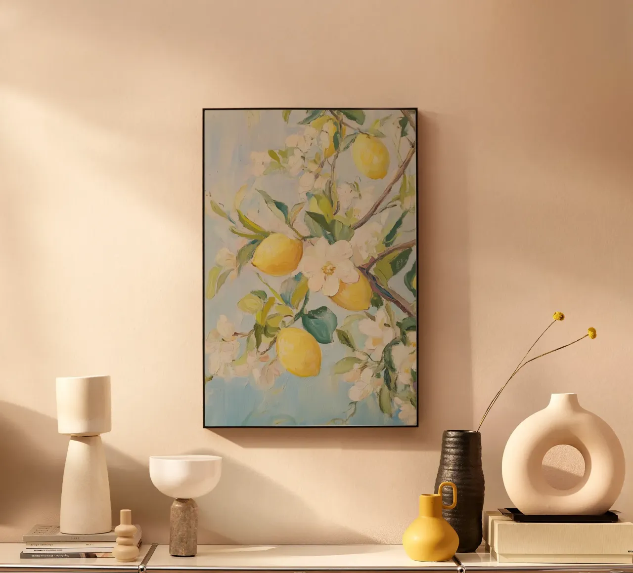 Fiori di limone plexiglass da Melloi Art Print