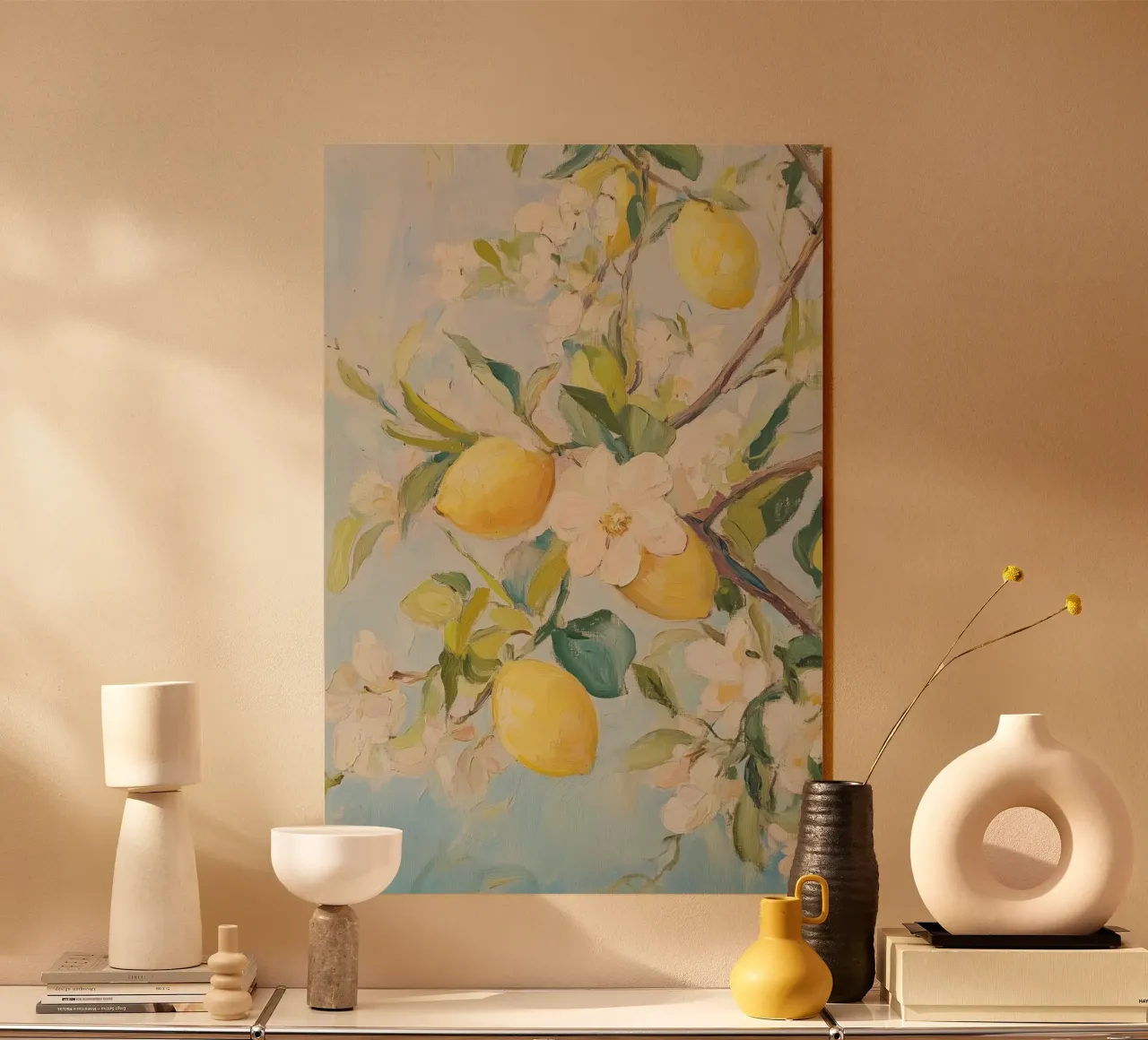 Fiori di limone plexiglass da Melloi Art Print