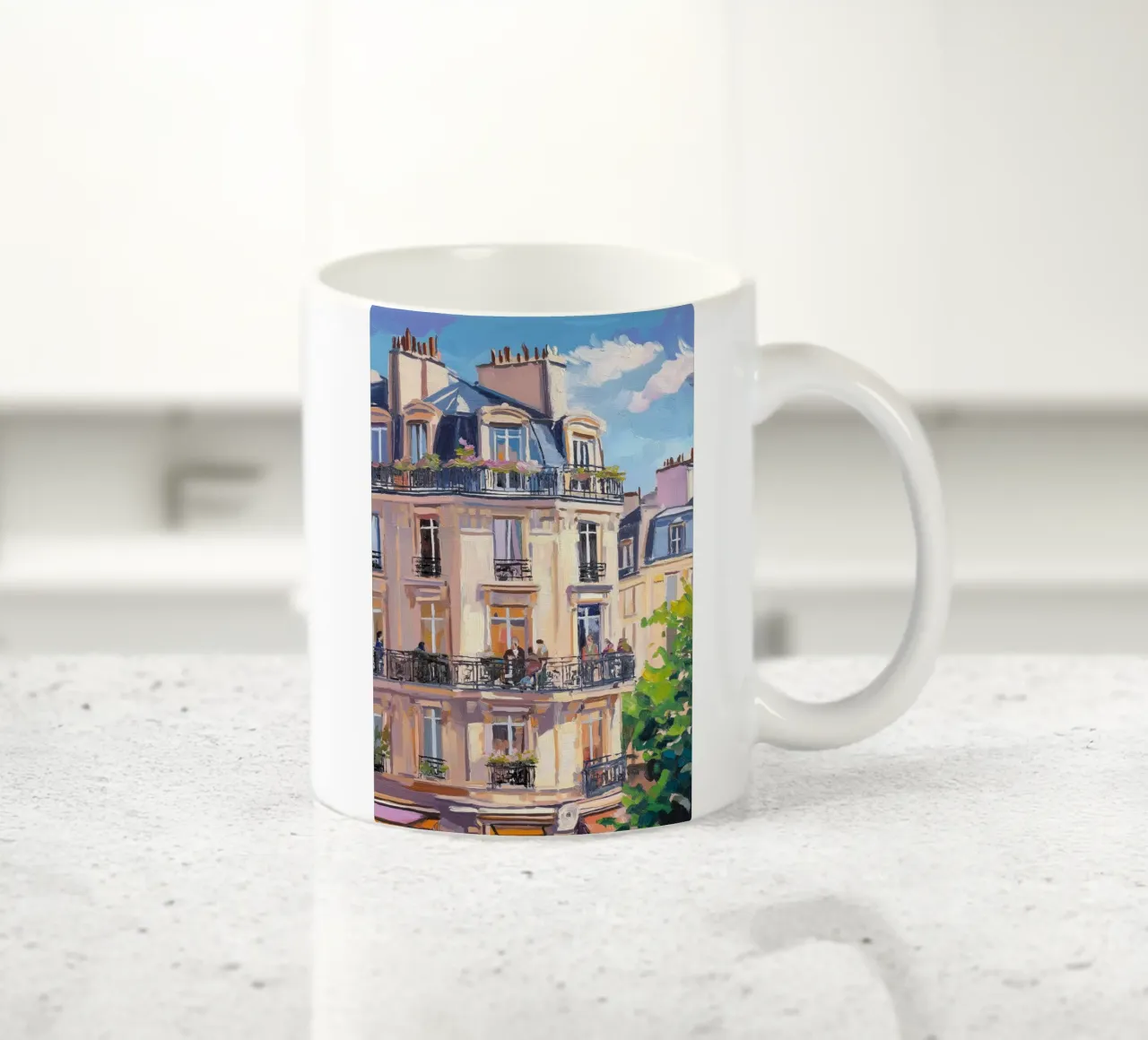 Parijs Architectuur Schilderij keramische mok van Melloi Art Print