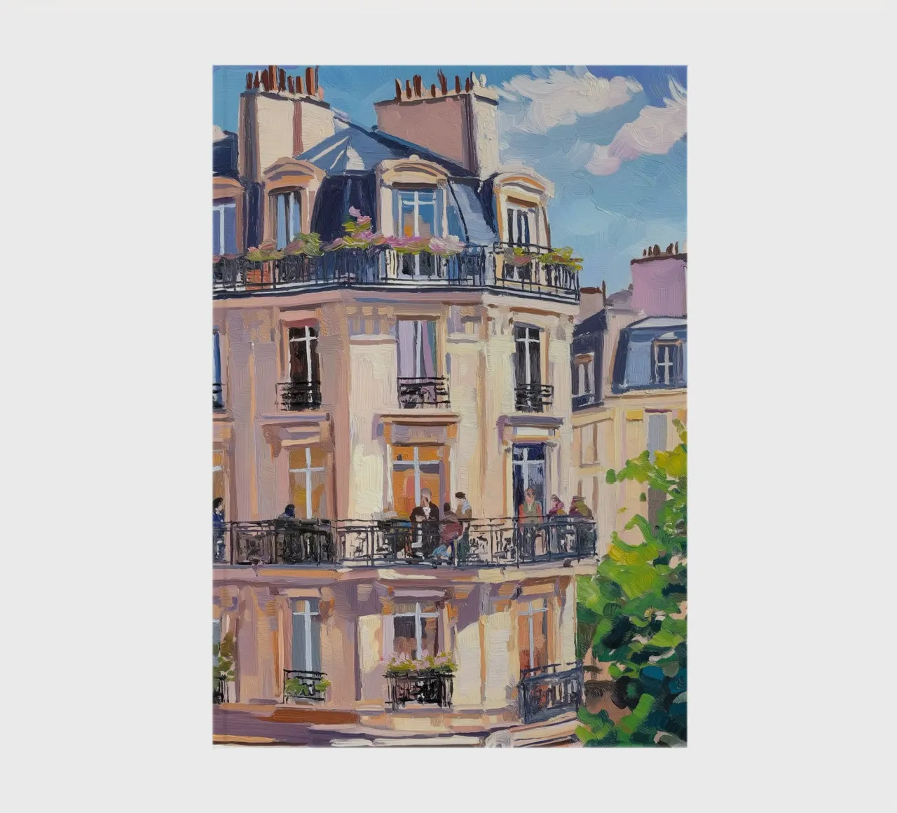 Paris Architecture Painting notebook by Melloi Art Print