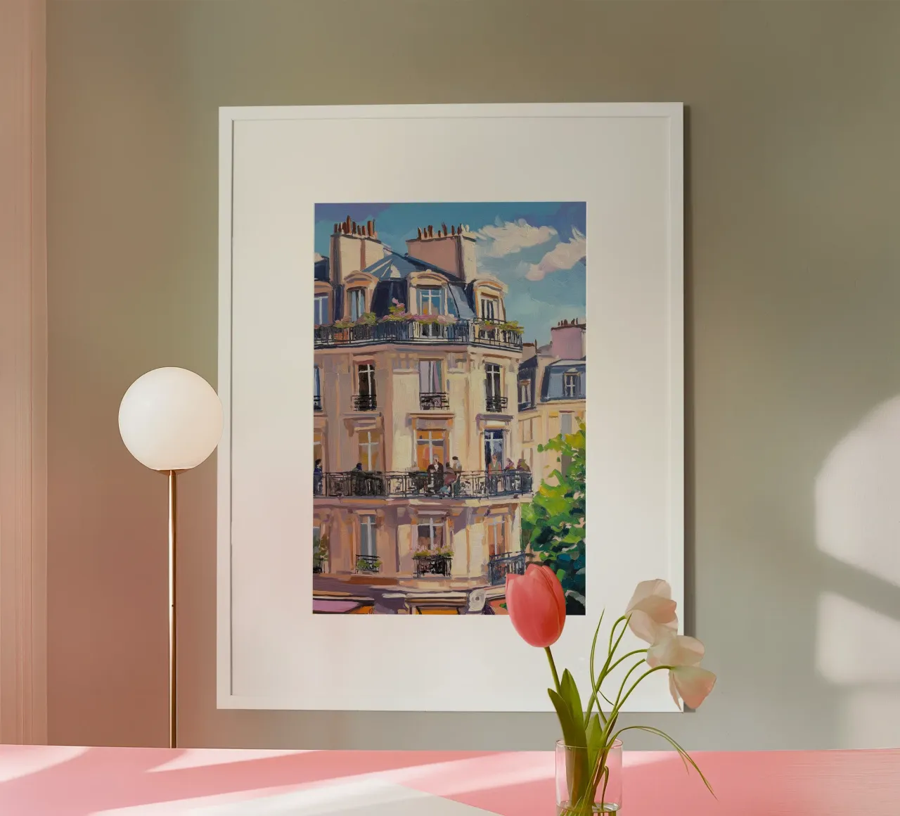 Paris Architecture Painting hahnemühle by Melloi Art Print