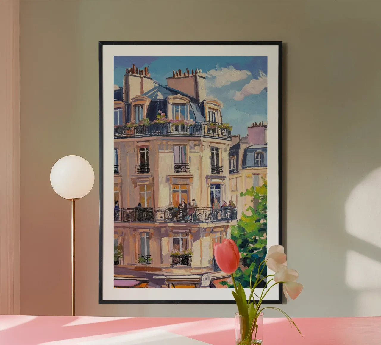Paris Architecture Painting hahnemühle by Melloi Art Print