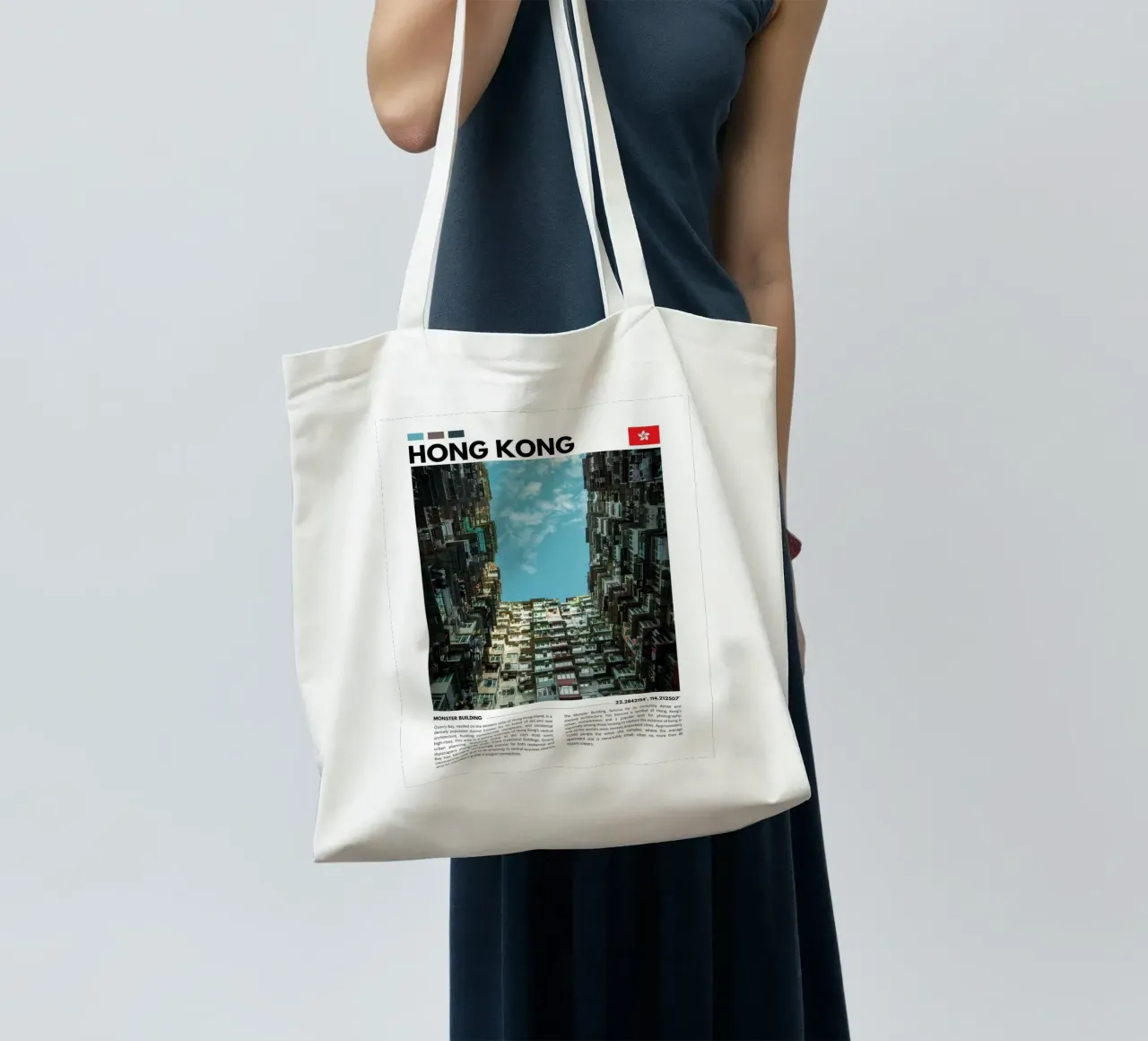 Captivating Hong Kong Skyline Photography Poster borsa in juta da F.Goncalves Photography