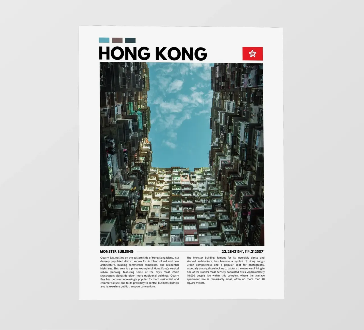 Captivating Hong Kong Skyline Photography Poster telo in pvc da F.Goncalves Photography