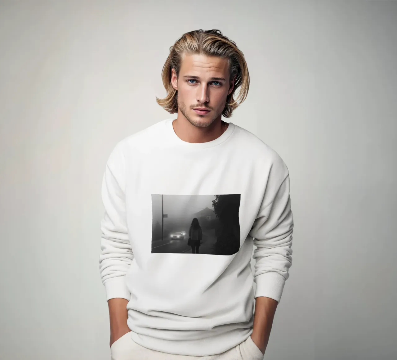 Aspettando nella nebbia felpa da Black & White