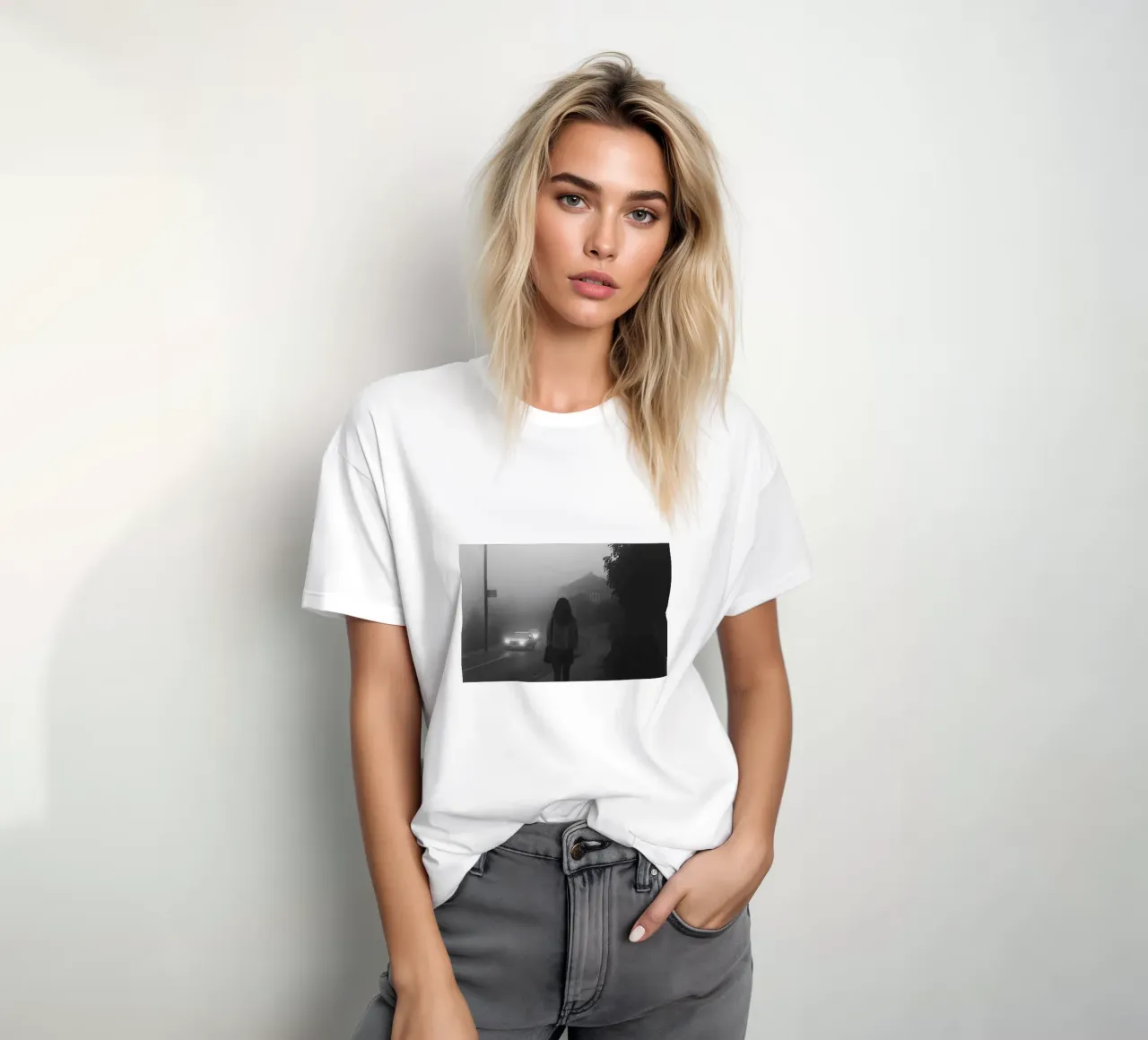 Aspettando nella nebbia t-shirt da Black & White