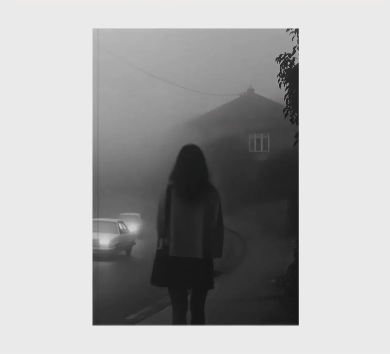 Waiting in the mist notebook by Black & White