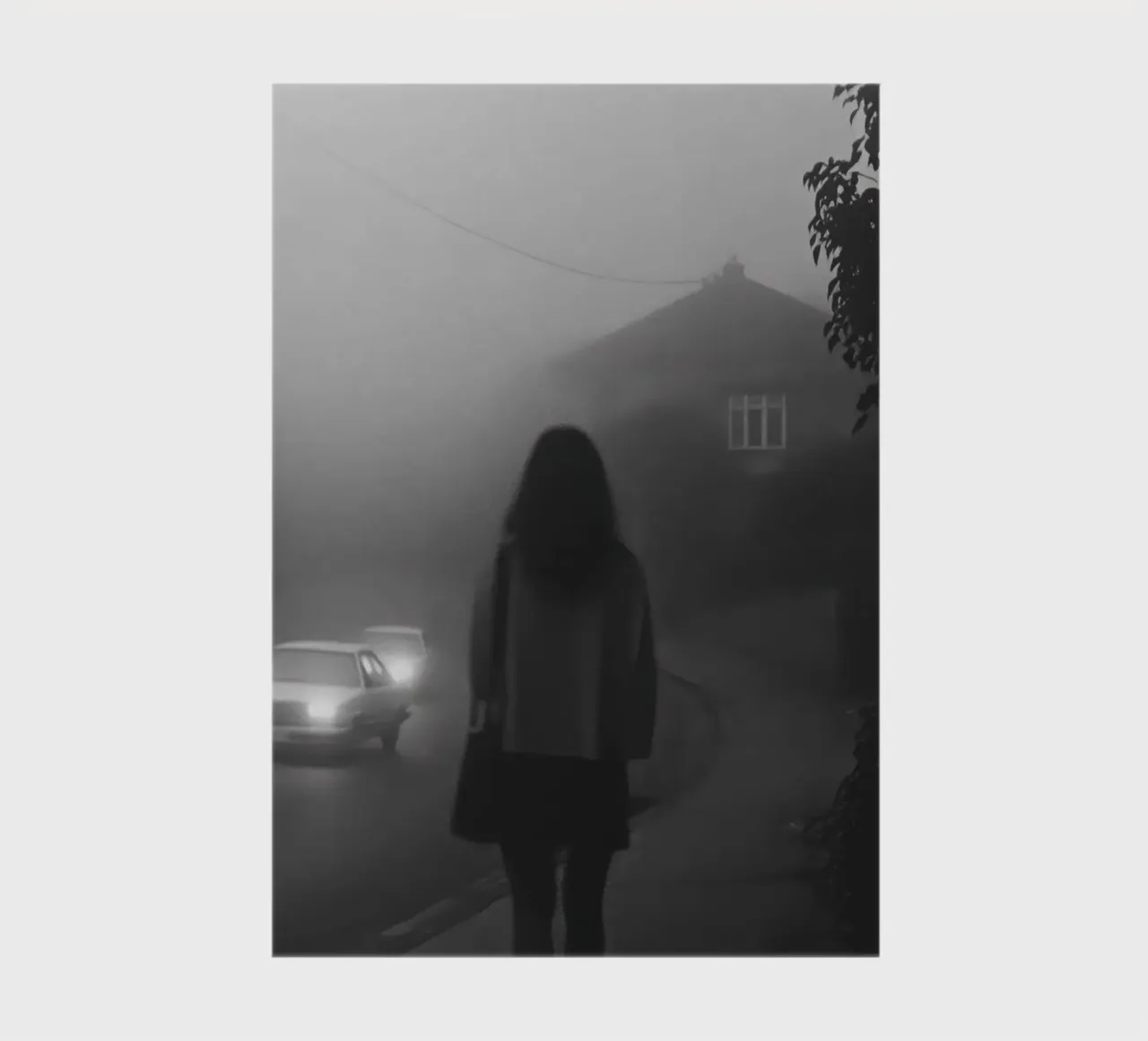 Waiting in the mist notebook by Black & White