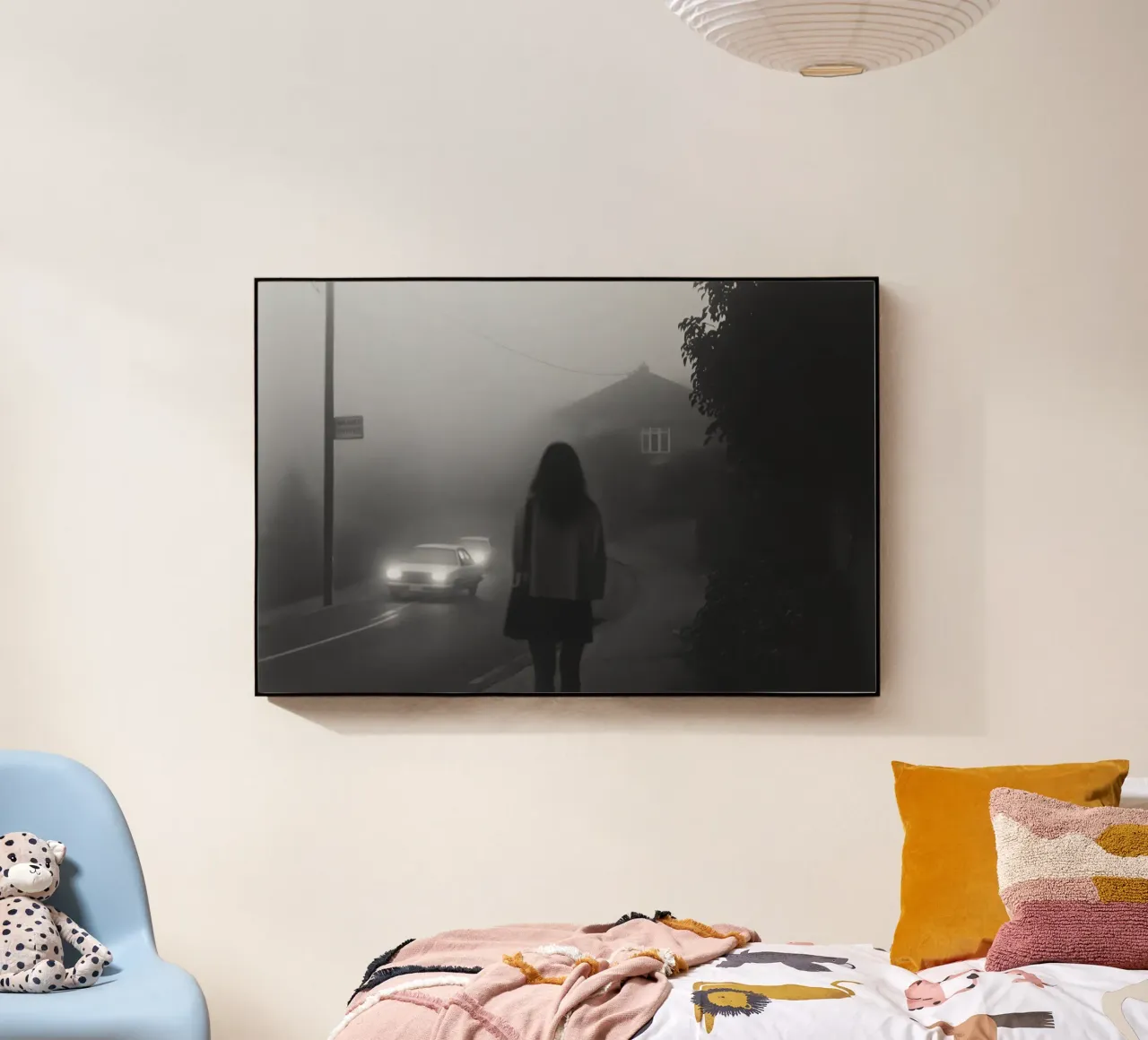 Aspettando nella nebbia plexiglass da Black & White