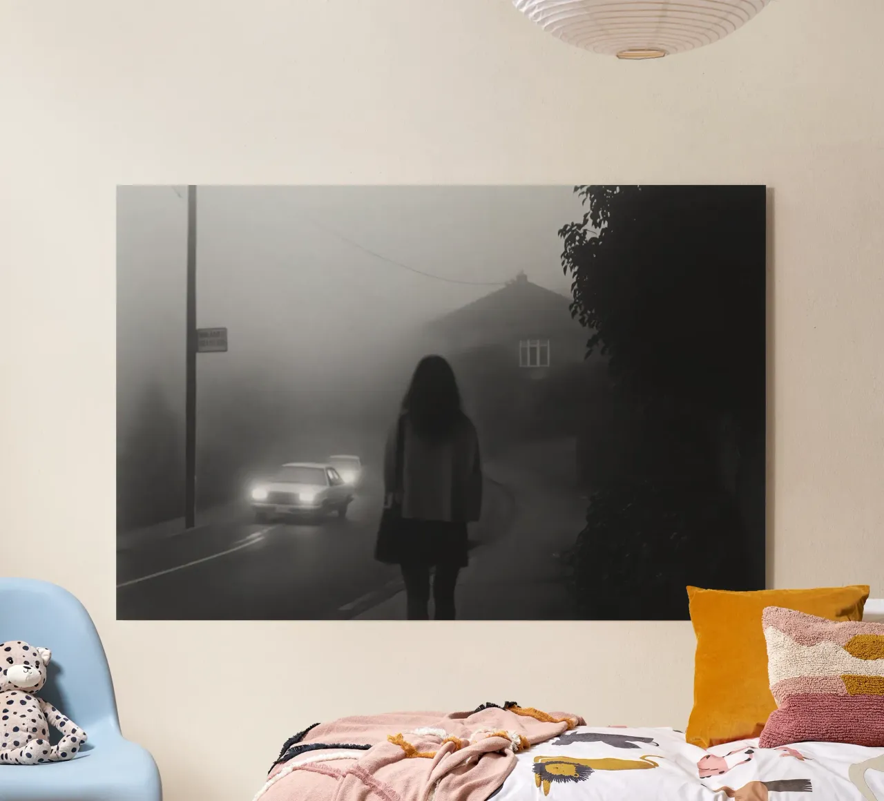 Aspettando nella nebbia plexiglass da Black & White