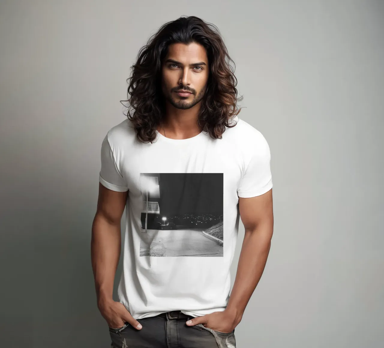 Luci notturne urbane t-shirt da Black & White