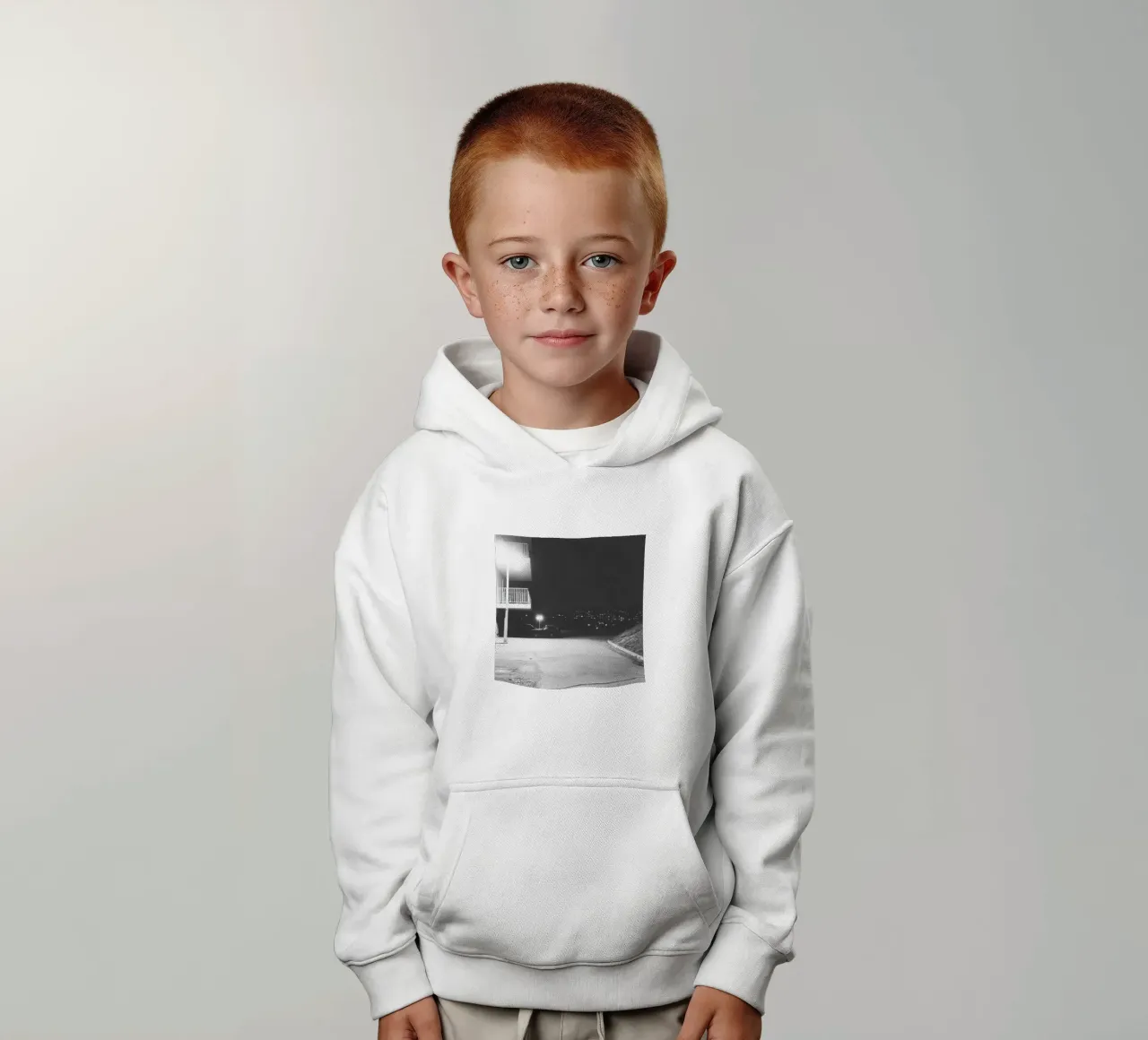 Luci notturne urbane felpa bambino con cappuccio da Black & White