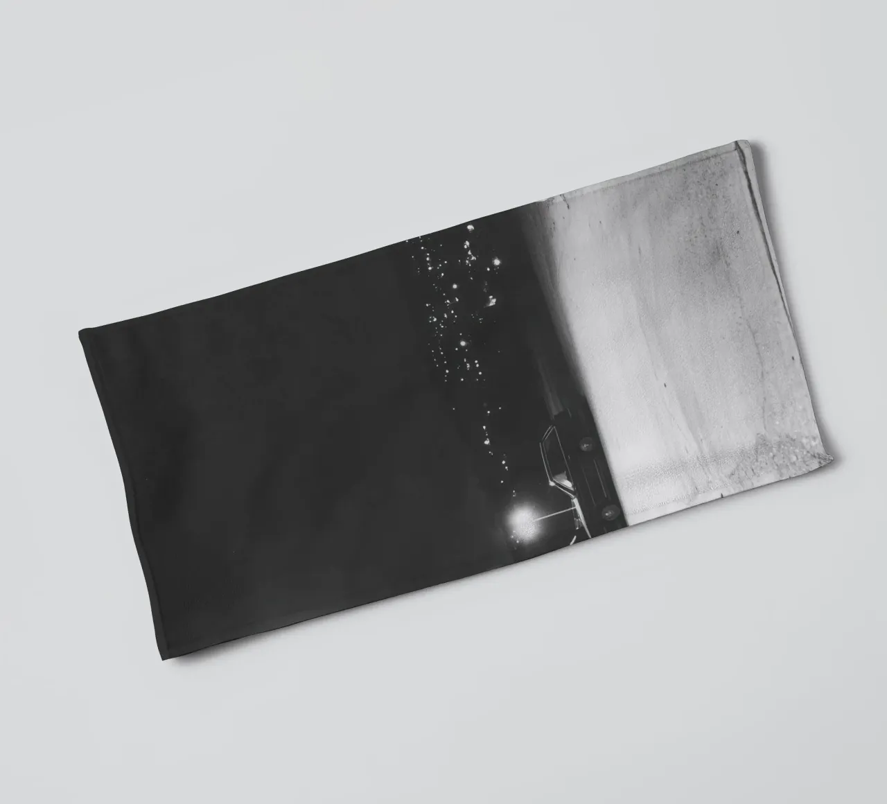 Luci notturne urbane asciugamano da bagno da Black & White