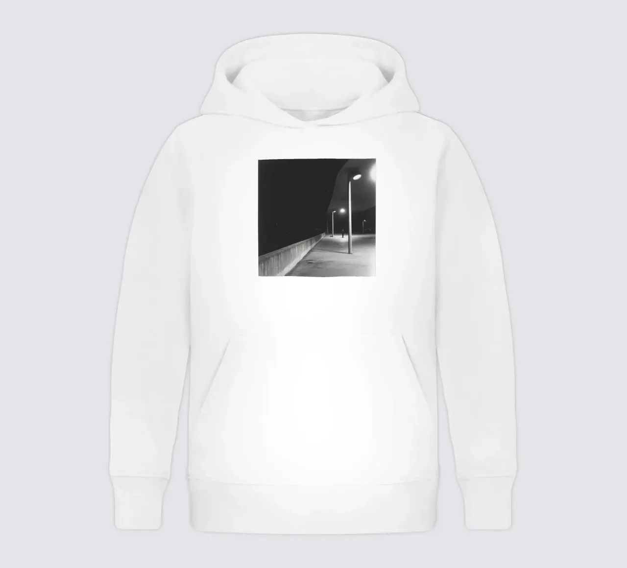 Notturno di solitudine felpa bambino con cappuccio da Black & White