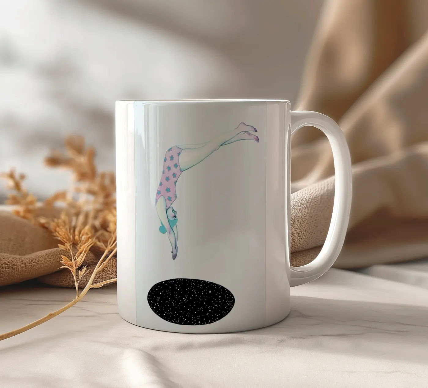 Into The Unknown ceramic mug by Natalie Foss