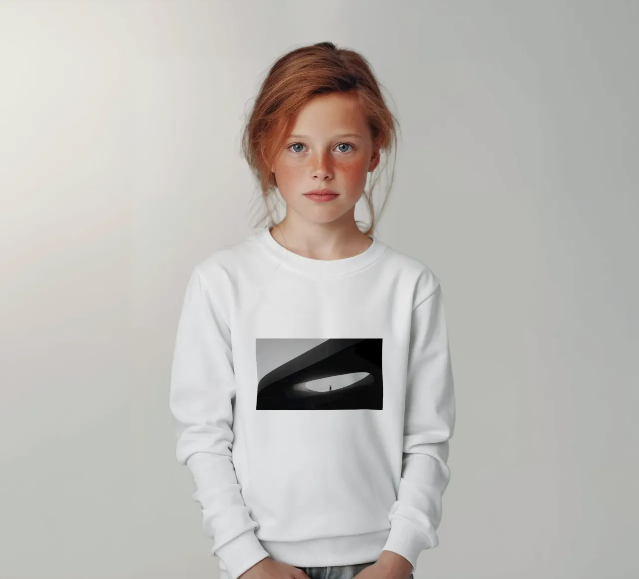 Solitary passage kids sweatshirt by Black & White