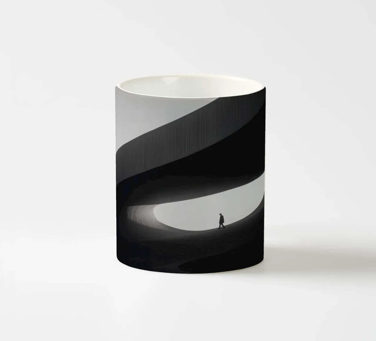 Passaggio solitario tazza in ceramica da Black & White