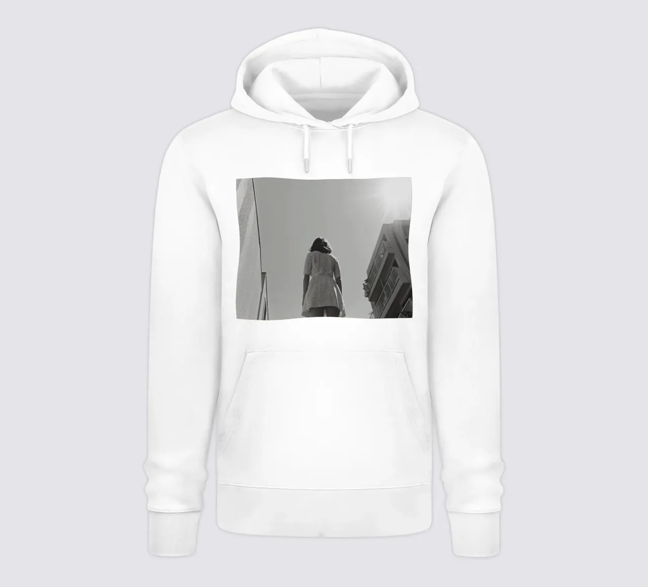 Abito bianco e nero felpa con cappuccio da Black & White