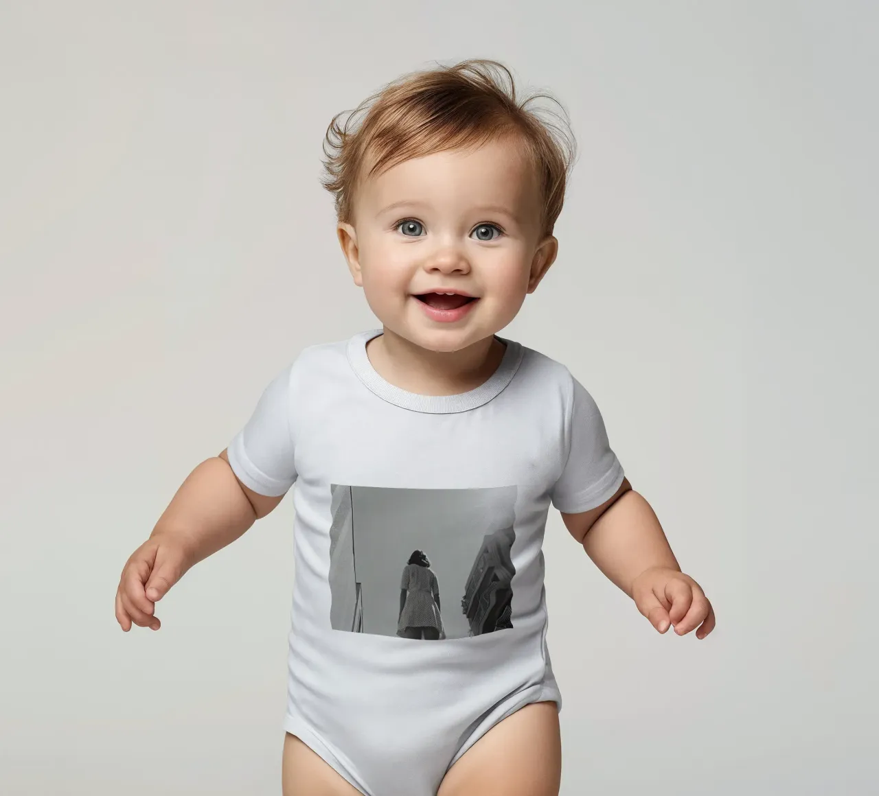 Abito bianco e nero body neonato maniche corte da Black & White