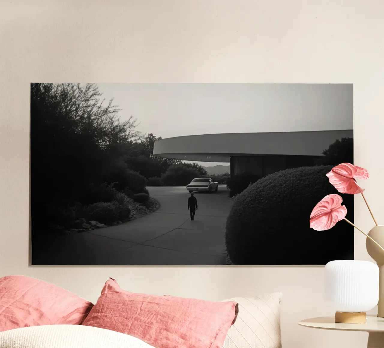 Silhouette del solitario poster da Black & White