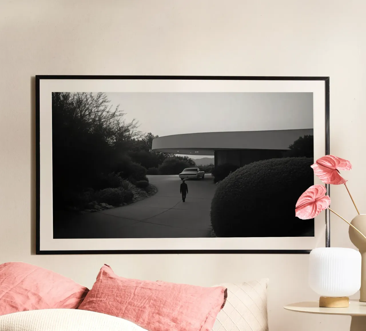 Silhouette del solitario poster da Black & White