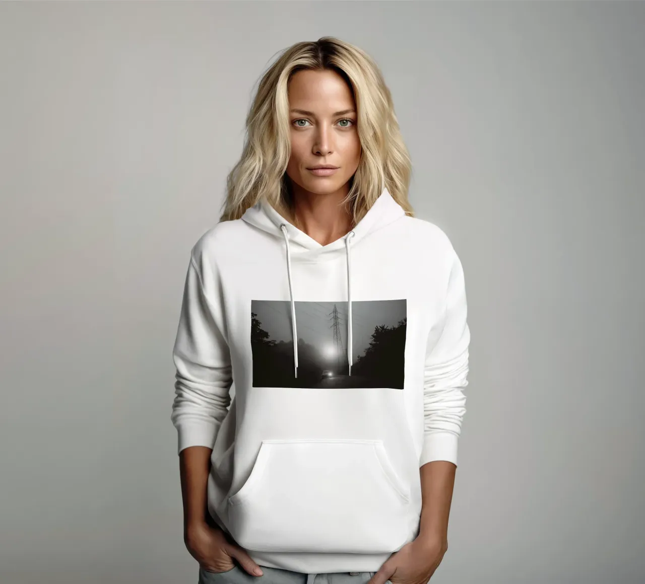 Nebbia elettrica felpa con cappuccio da Black & White