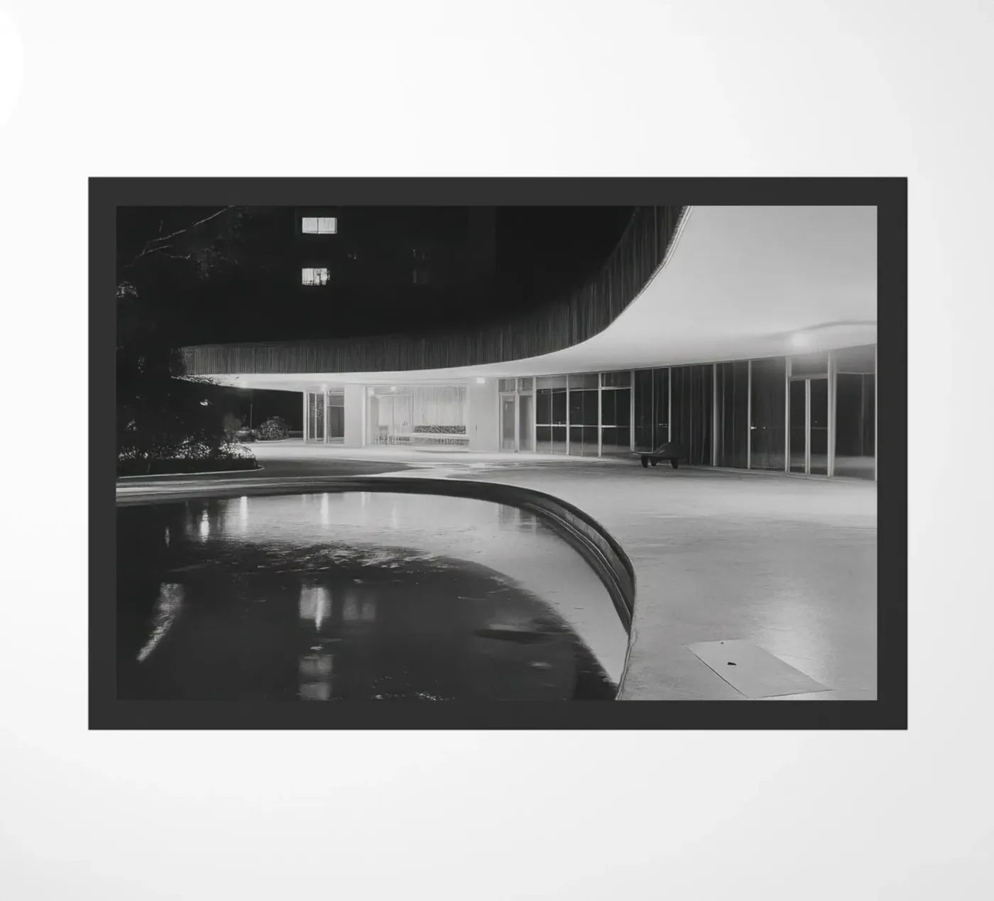 Reflets Modernistes deurmat van Black & White