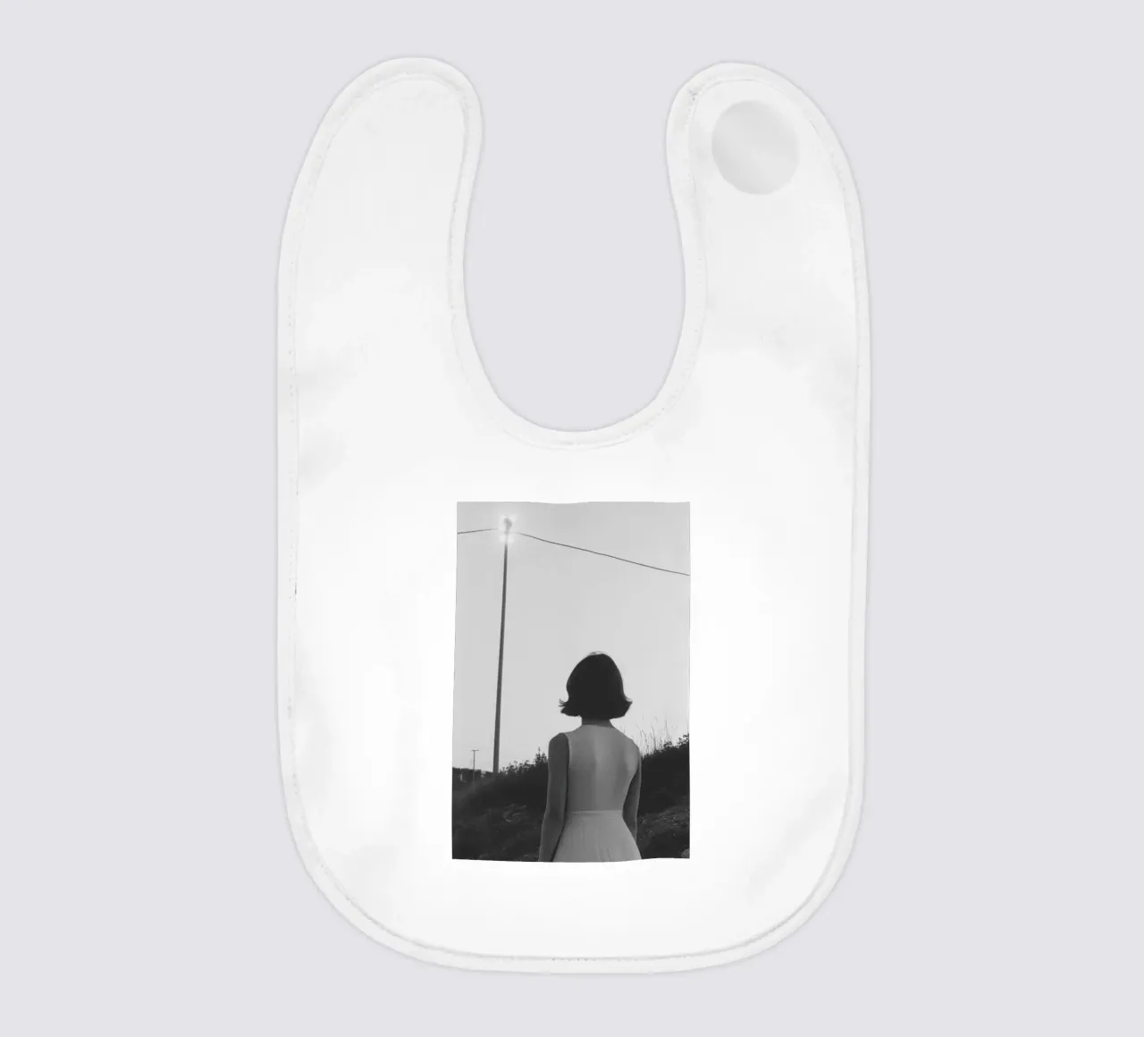 Contemplation Nocturne baby bib by Black & White