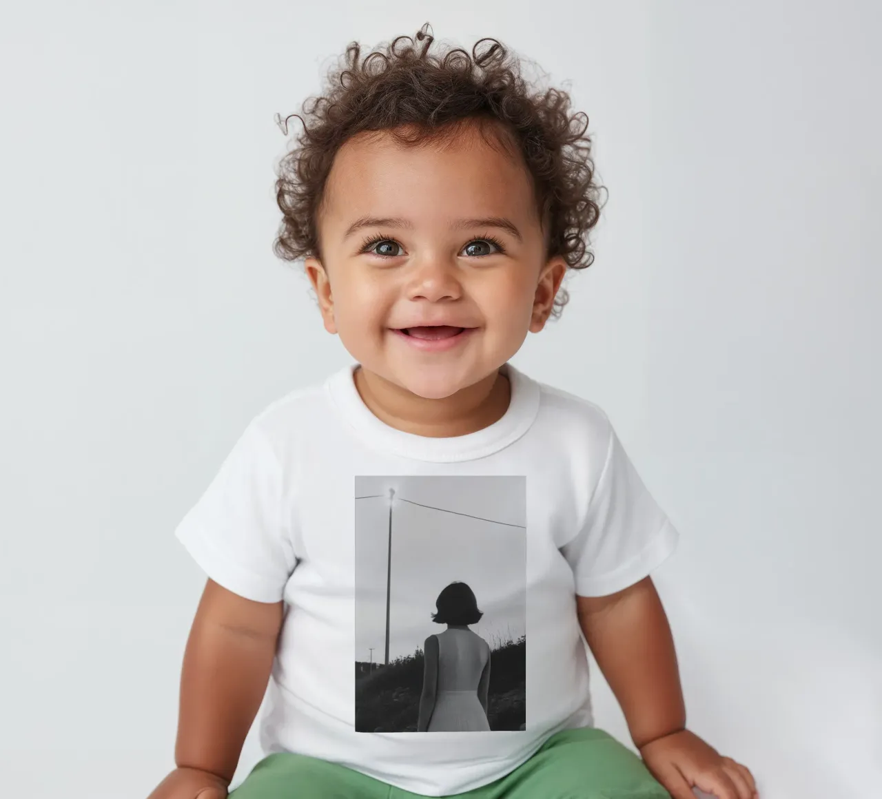 Contemplation Nocturne baby t-shirt by Black & White