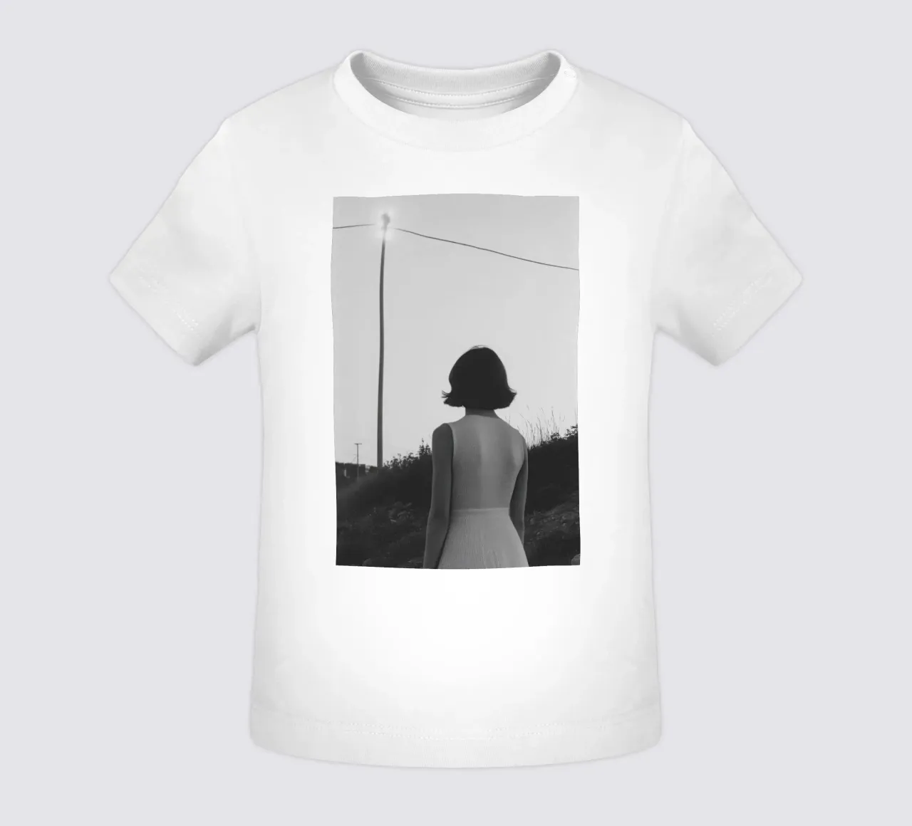 Contemplation Nocturne baby t-shirt by Black & White