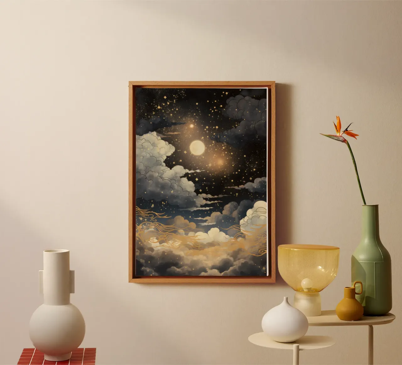 Nachthimmel tela con Cornice a cassetta da Luna & Noctua