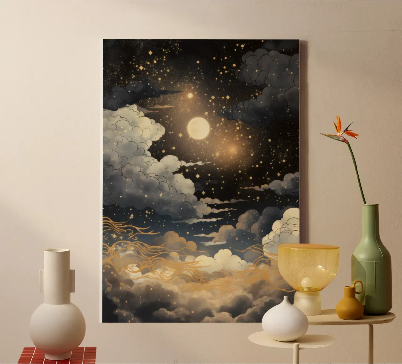 Nachthimmel tela con Cornice a cassetta da Luna & Noctua