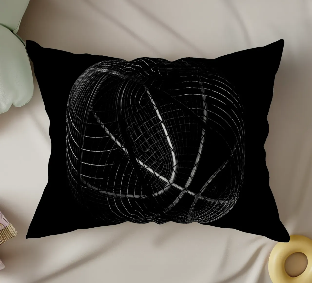 Wireframe Basketball cuscino da athlete.art