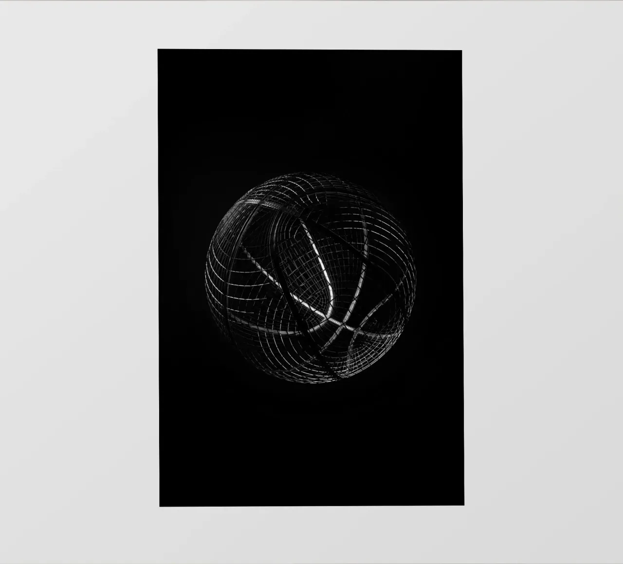 Wireframe Basketball pellicola backlit da athlete.art