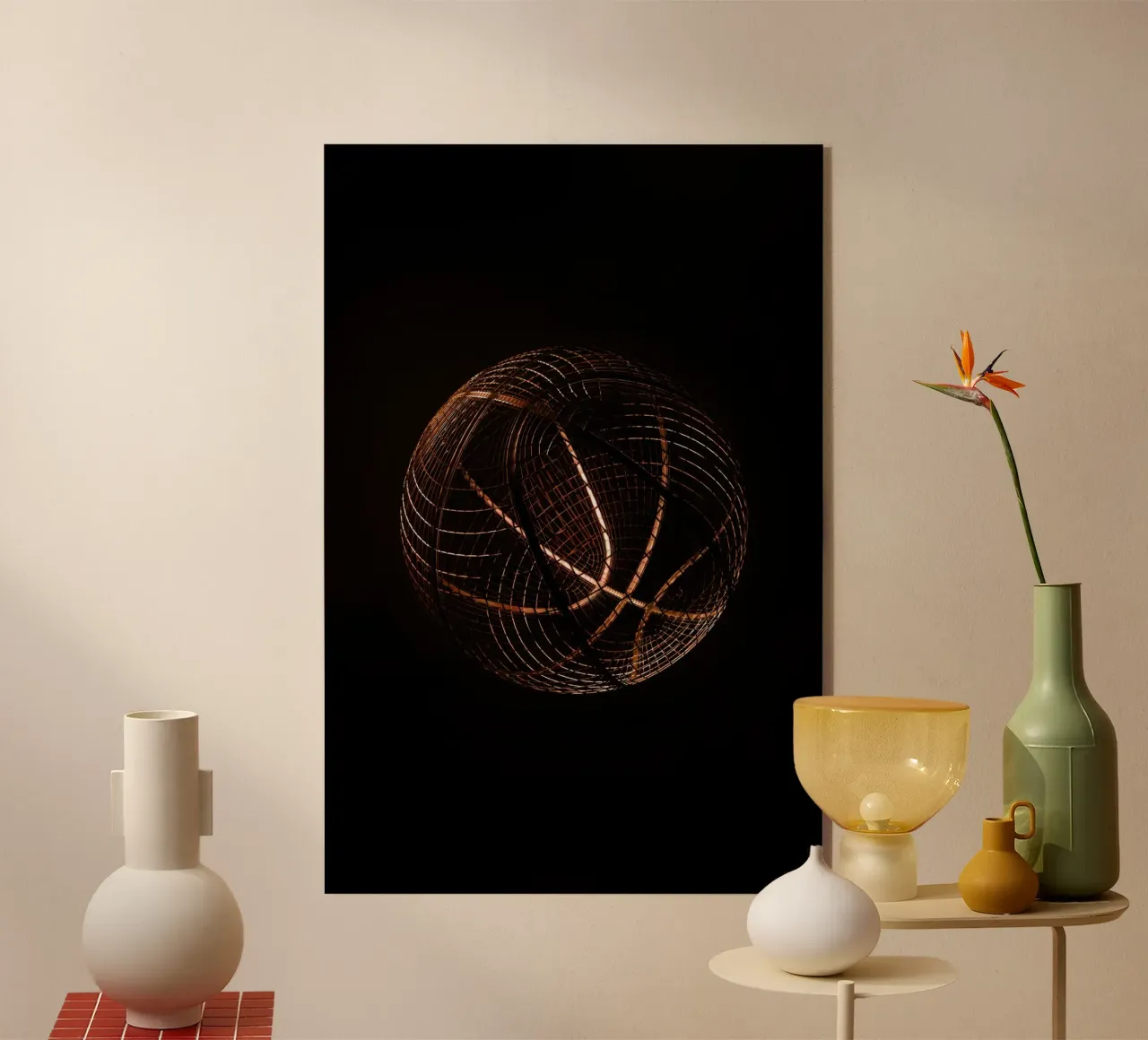 Wireframe Basketball plexiglass da athlete.art