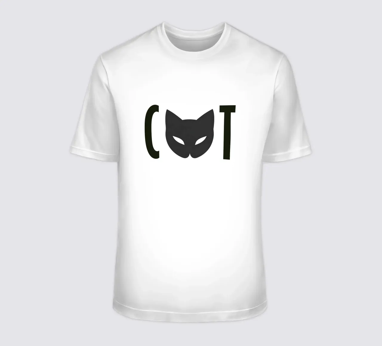 CAT - Minimalist cat logo and text t-shirt by Autofocus