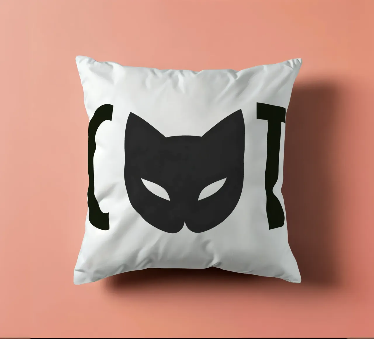 CAT - Logo e testo minimalista del gatto cuscino da Autofocus