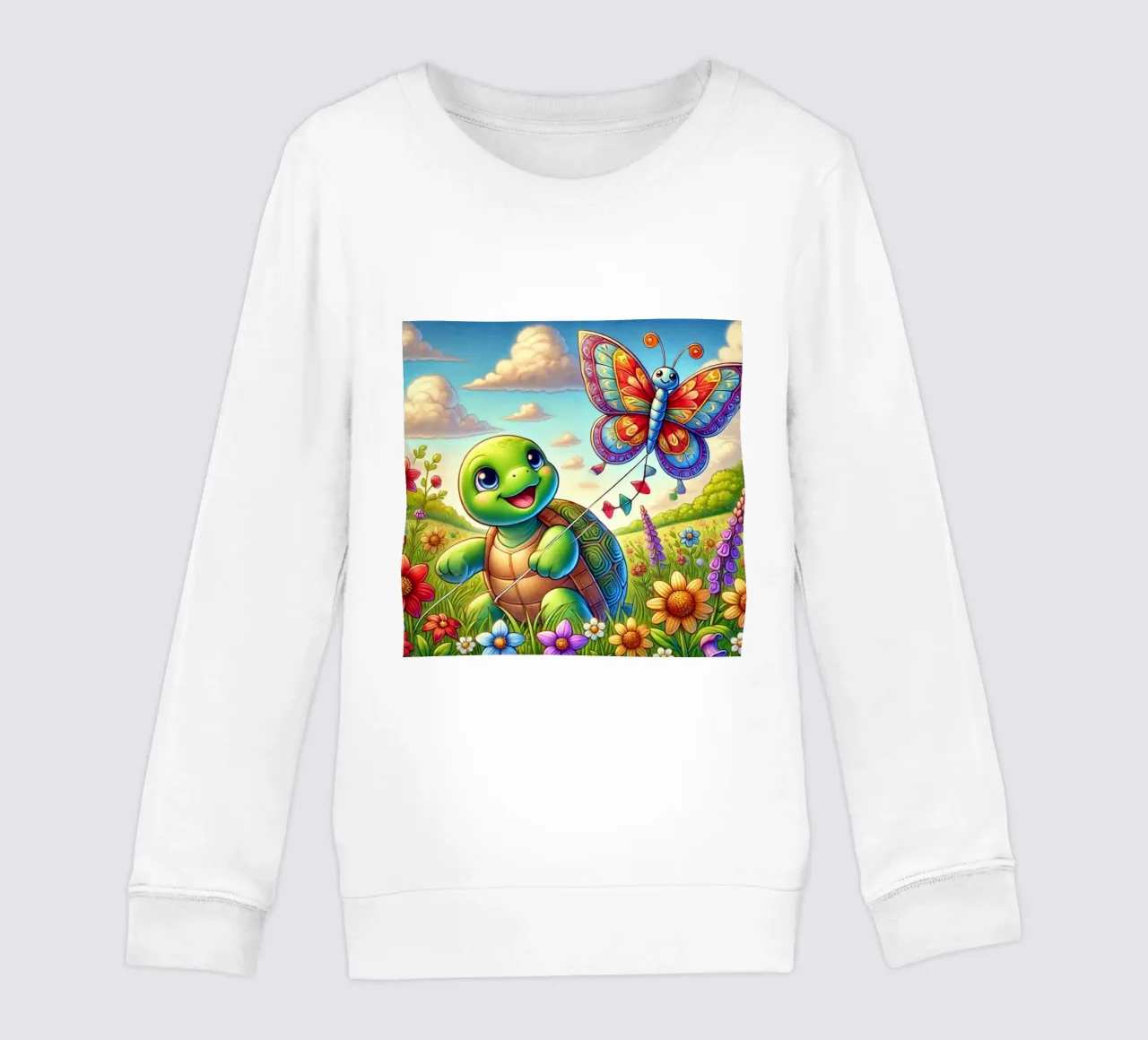 Aquilone gioioso con tartaruga e farfalla felpa bambino da FluffyToons