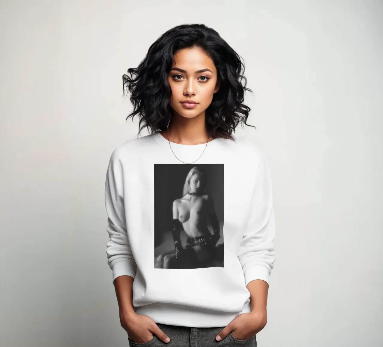 Mel sweatshirt van Dave Hare Photography