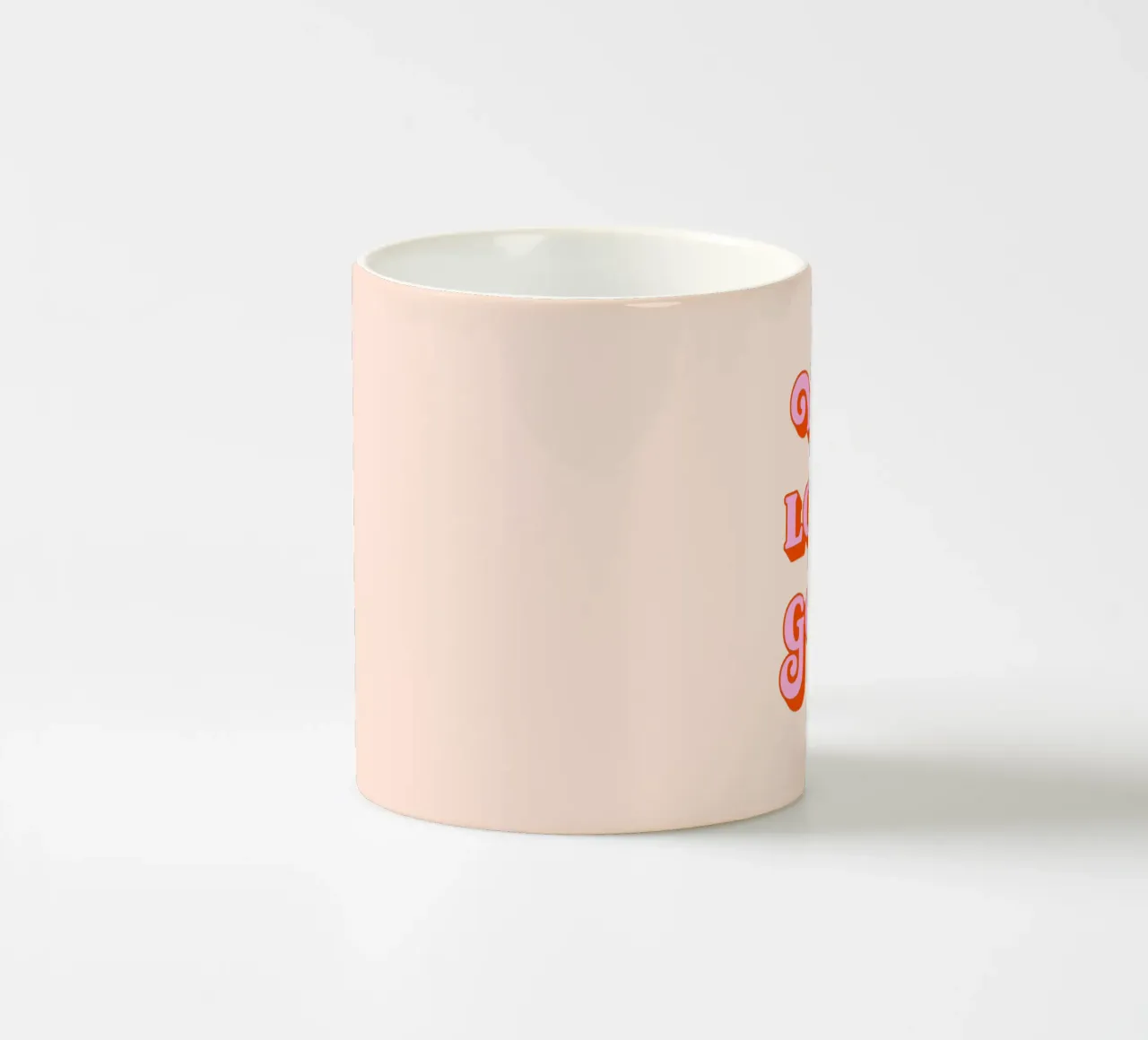 Hai un bell'aspetto (tono di pesca) tazza in ceramica da Paigaam Studio