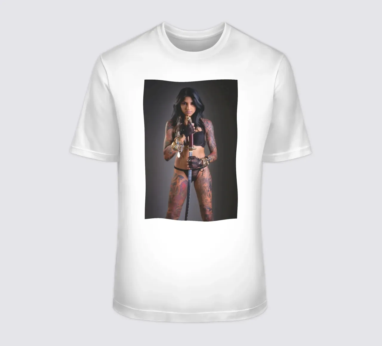 Samurai dipinto t-shirt da Dave Hare Photography